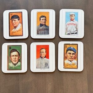 Vintage Coasters Boxed Set Six Baseball Greats